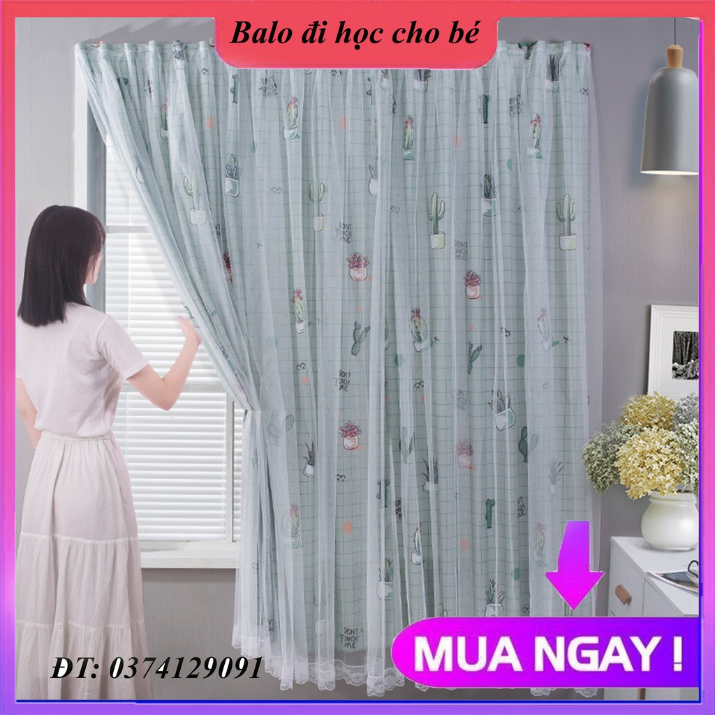 [MẪU HOT]Rèm cửa sổ 2 lớp, rèm cửa chống nắng dán tường-Rèm trang trí họa tiết hiện đại trang trí nhà cửa