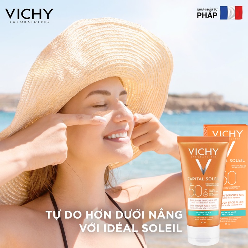 Kem chống nắng Vichy Ideal Soleil Mattifying Dry Touch Face Fluid SPF 50+