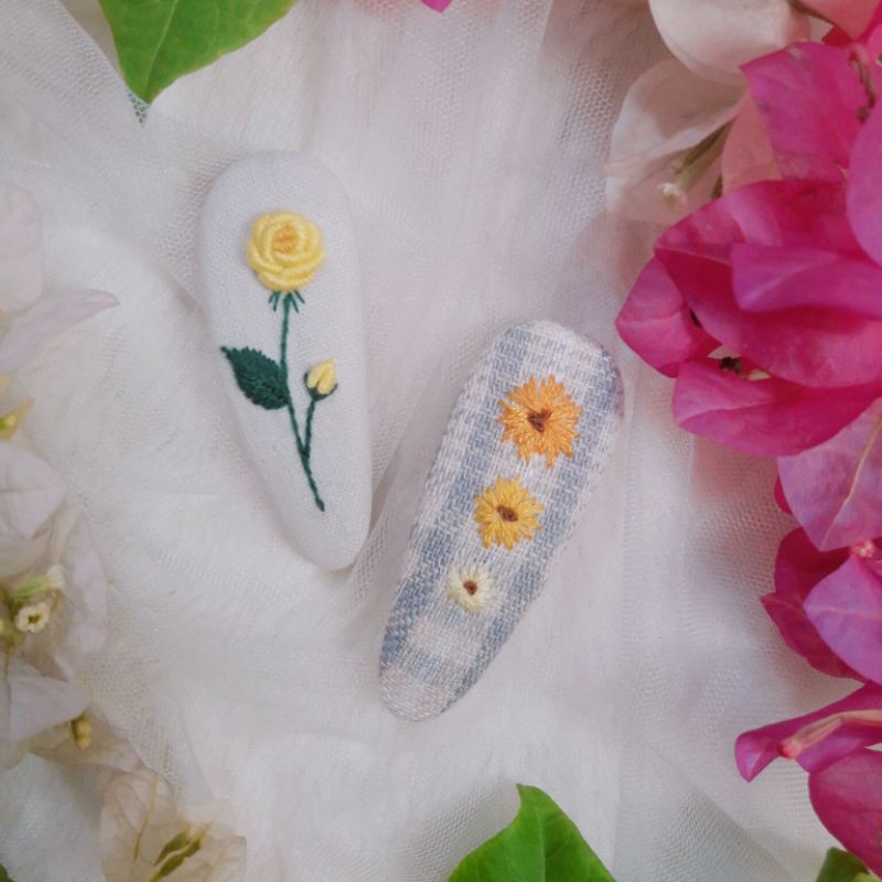 KẸP TÓC THÊU TAY HANDMADE / 1 CHIẾC