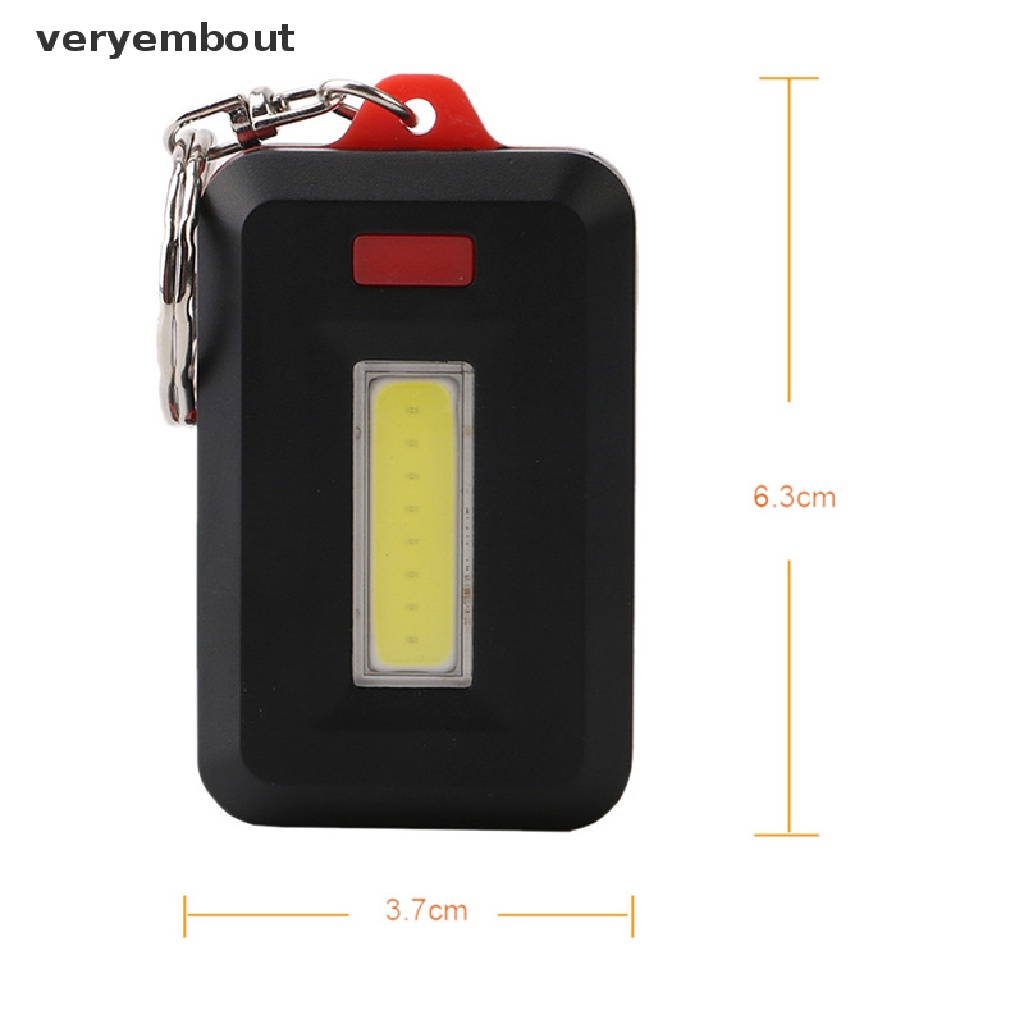 Đèn pin mini COB chống thấm nước kèm móc khóa tiện dụng mang theo cắm trại