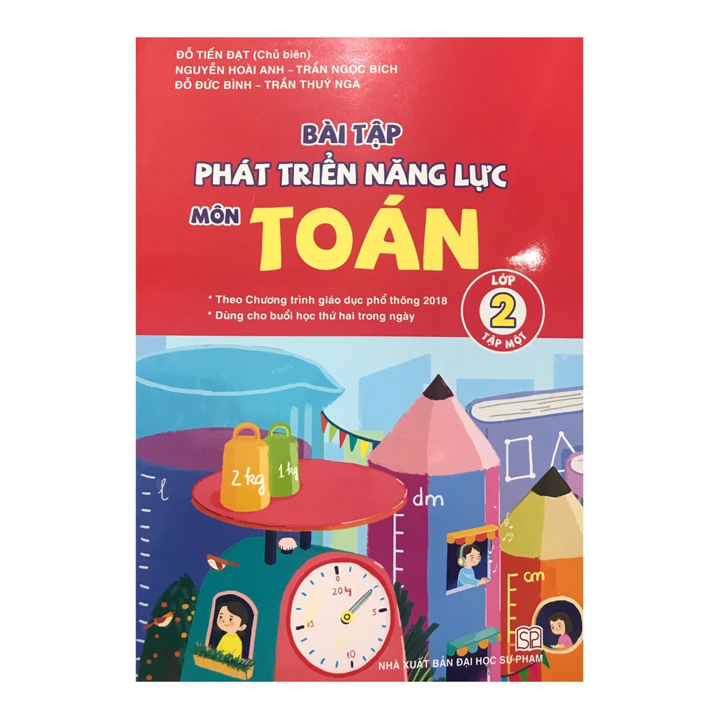 Sách - Combo Bài tập phát triển năng lực môn Toán và Tiếng Việt lớp 2 tập 1 ( nxB SƯ PHẠM Màu hồng + Đỏ ))