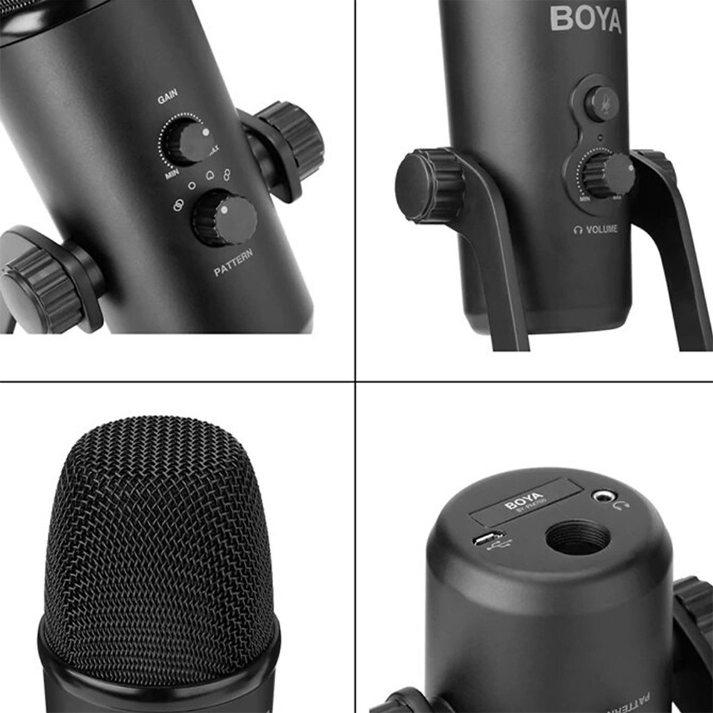 BOYA BY-PM700 / BY-PM700R / BY-PM700G - HÀNG CHÍNH HÃNG - Mic thu âm cho Máy tính cổng USB và Điện thoại cổng Type-C