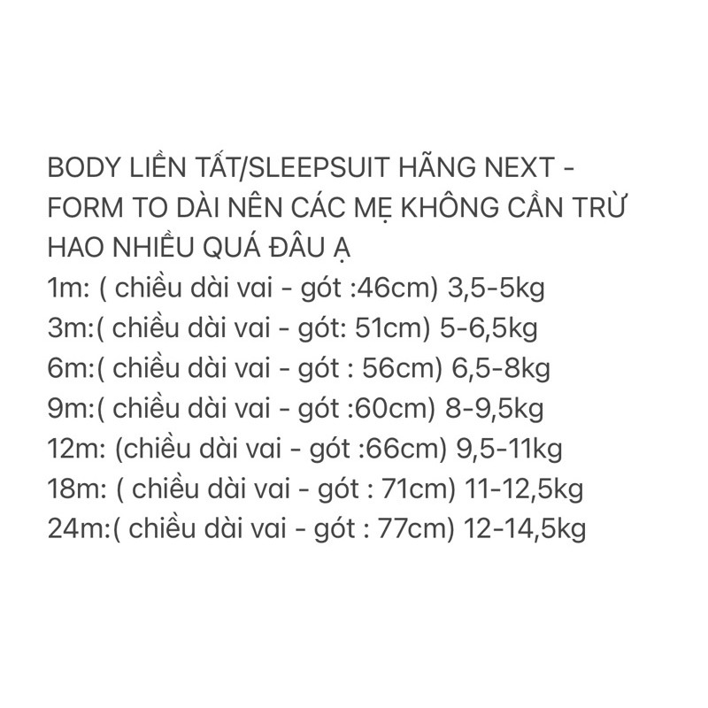 Body cotton liền tất/sleepsuit NEXT hình hổ cho bé trai