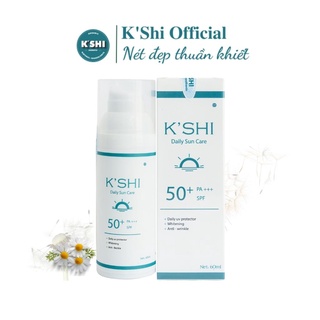 Kem Chống Nắng Cho Da Dầu Mụn K'shi 60ml, Dưỡng Da Trắng Sáng Căng Bóng Mịn Màng Tự Nhiên Từ Hàn Quốc (PHÂN LOẠI)