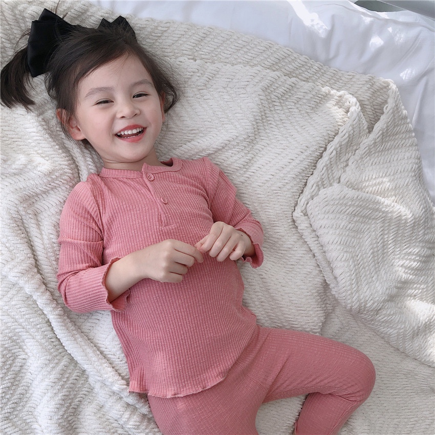 Đồ bộ cho bé dài tay - đồ bộ bé trai và đồ bộ bé gái vải thun tăm HB68