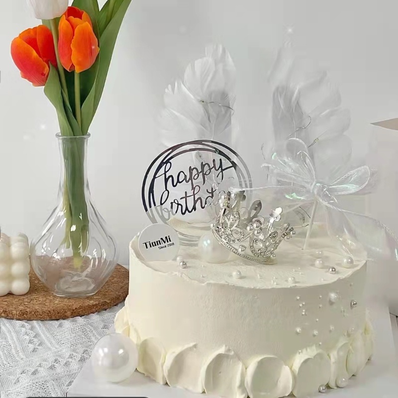 Vương Miện Chữ Happy Birthday Đính Kim Cương Giả Sang Trọng