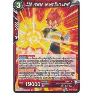 Thẻ bài Dragonball - TCG - SSG Vegeta, to the Next Level / BT13-022'