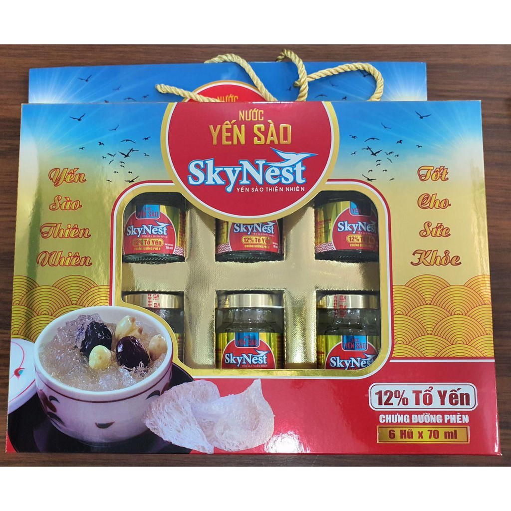 Nước yến sào cao cấp SkyNest ( 6 lọ x70ml / Hộp quà) hiệu quả cho hồi phục và cải thiện sức khỏe