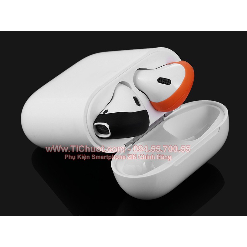 [Siêu Mỏng] Nút cao su bọc Tai Nghe Apple AirPods [Đậy Nắp Hộp Sạc Được]