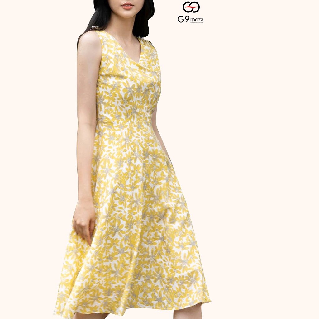 Đầm xòe 9391 G9 moza Chất liệu: thô kate