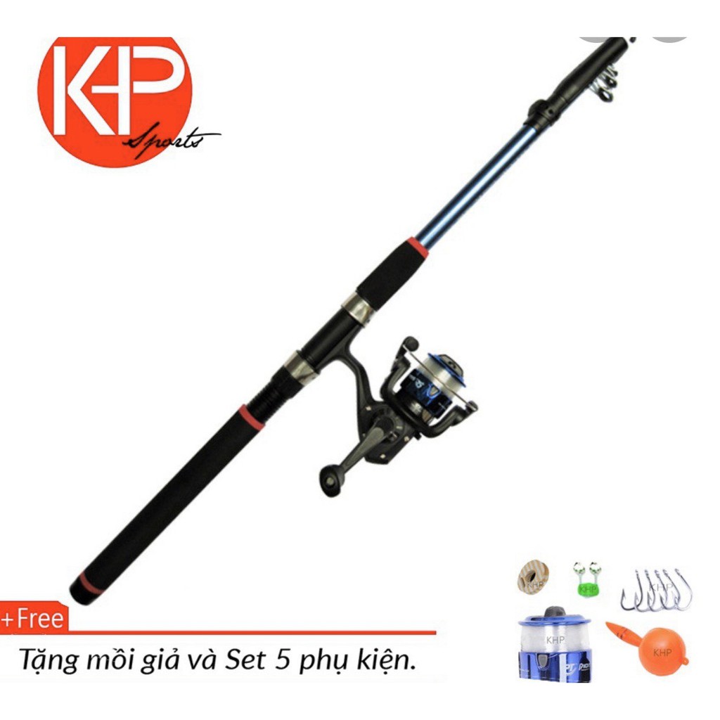 Bộ 1 cần câu và 1 máy KHP 3M Black