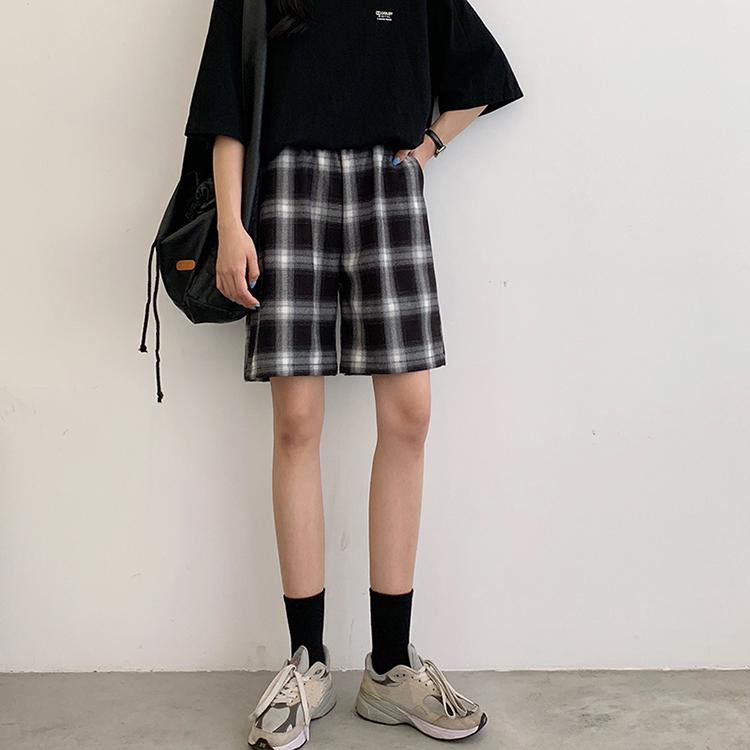 QUẦN ĐÙI KẺ CARO ULLZANG - QUẦN SHORT CARO UNISEX HOT