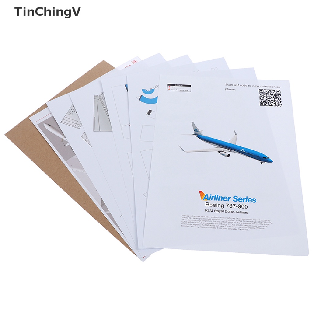 Mô Hình Máy Bay Giấy 3D Boeing 737 Tỉ Lệ 1: 100