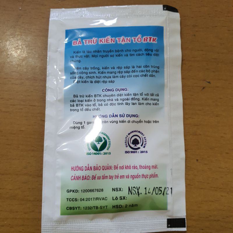 Bả trừ kiến BTK 5G