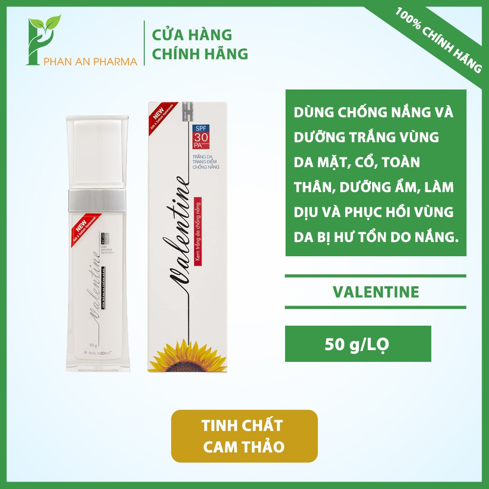 Kem trắng da chống nắng valentine SPF 30 (50gr) CN150