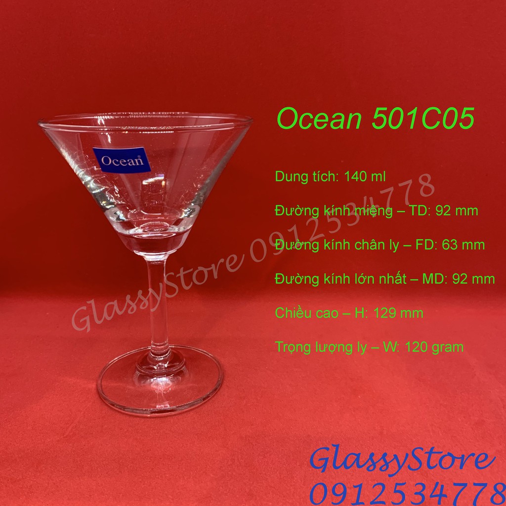 Ly rượu thủy tinh Ocean Classic Cocktail - 95ml - 1501C03 / 140ml - 1501C05