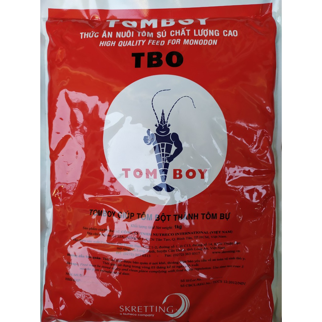 Cám Tomboy  hạt mịn thức ăn cho tôm bột , cá con và cá nhỏ loại 1kg