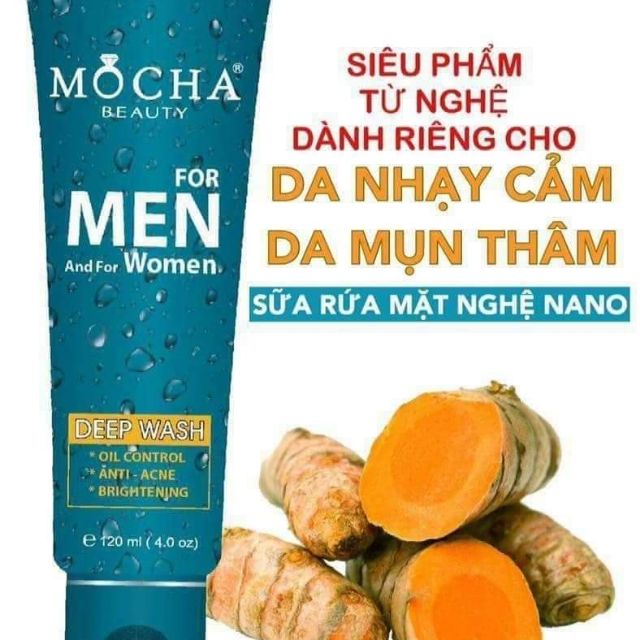 Sữa rửa mặt nghệ nano Mocha