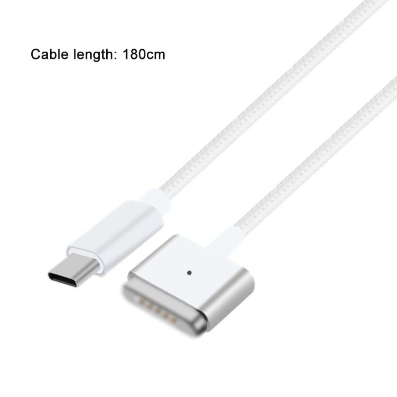 Dây Cáp Sạc Nylon 1.8m 65w Usb C Pd Type C Sang Magsafe 2 T-Tip Cho Macbook Air Pro After 2012 Year 45w 60w