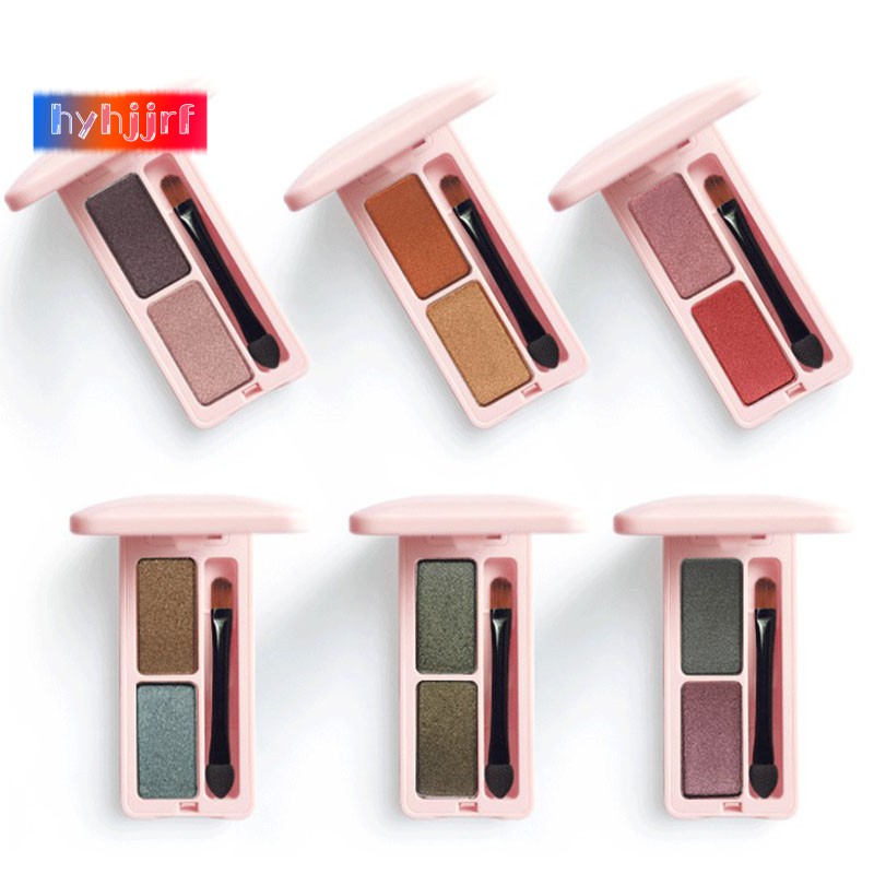 (Hàng Mới Về) Bảng Phấn Mắt Minshzee 2 Màu Lì Và Ánh Ngọc Trai 01