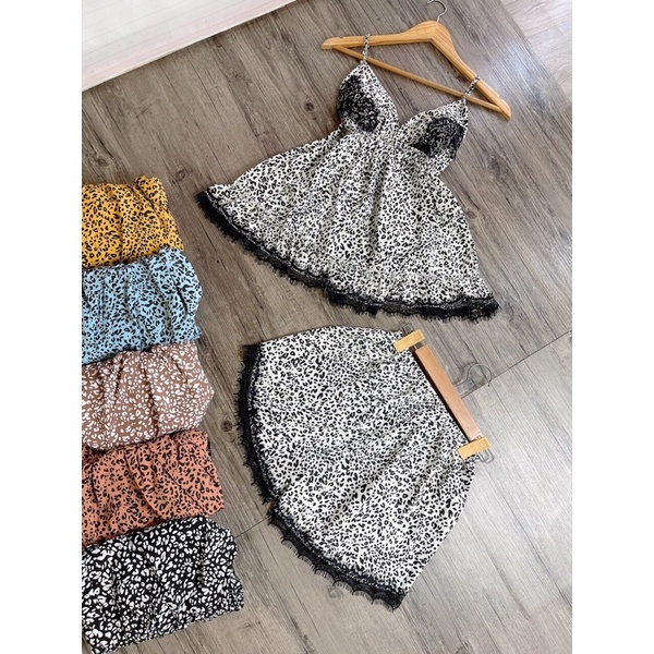 Bộ Ngủ 2 dây Beo phối ren sang chảnh, có đệm ngực, chất liệu lụa 100d siêu đẹp