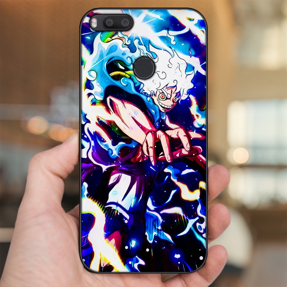 Ốp lưng Xiaomi Mi A1, Mi 5X viền đen in hình Luffy One Piece