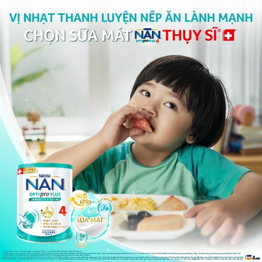 [Tặng Máy hút bụi mini ] Sữa bột Nestlé NAN OPTIPRO PLUS 4 1500g/lon với 5HMO Giúp tiêu hóa tốt