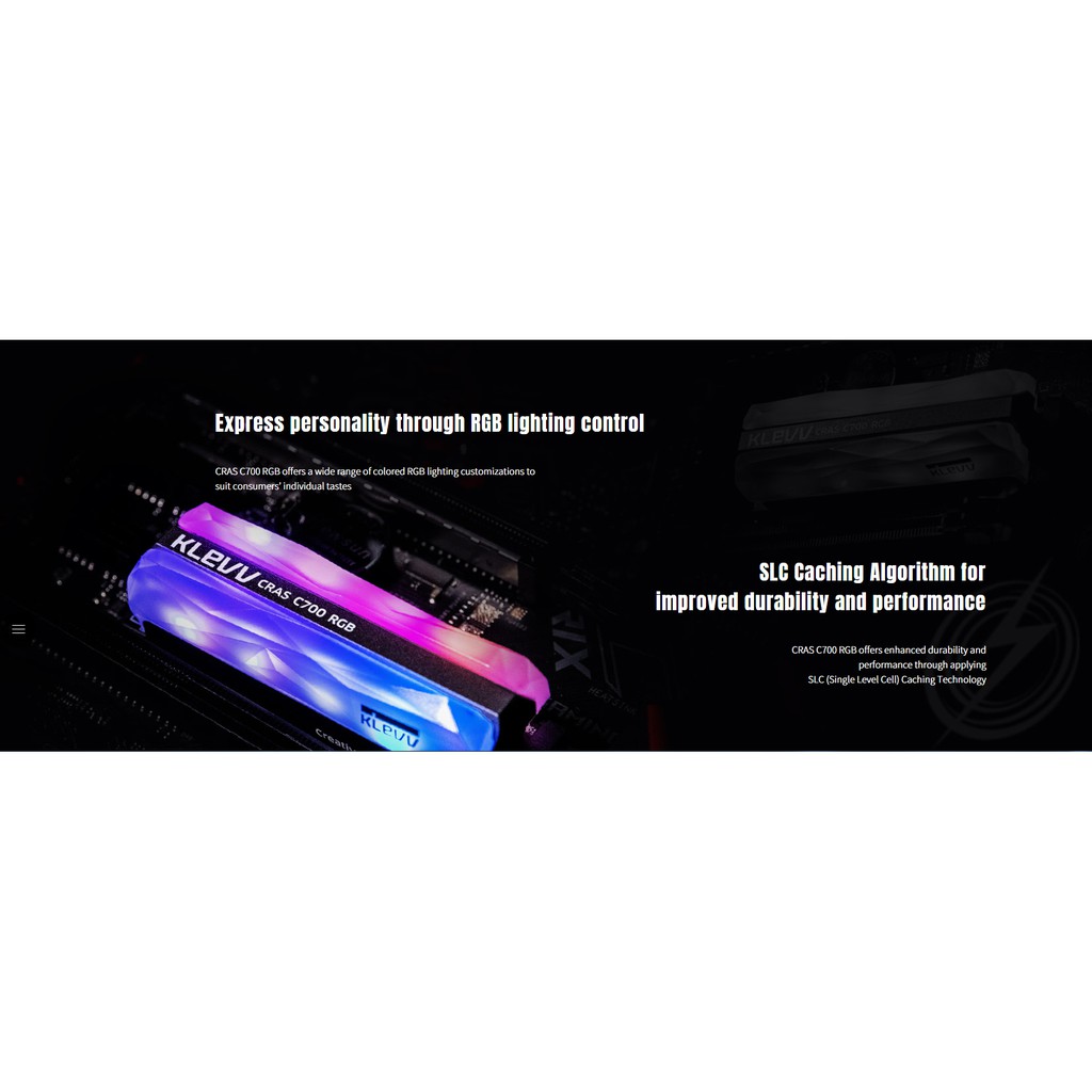 Ổ cứng thể rắn SSD Klevv SSD CRAS C700 RGB M2 NVME Gen3x4