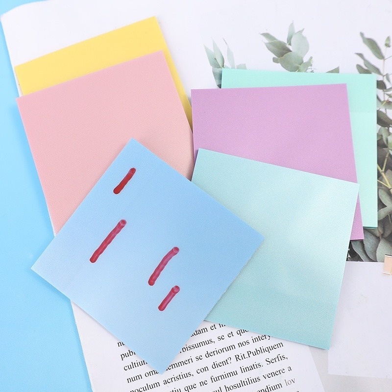 Bộ 50 Miếng Giấy Note Dán Ghi Chú Tự Dính Chống Thấm Nước Màu Trong Suốt Cho Học Sinh/Văn Phòng