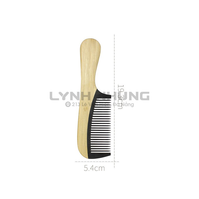 Lược cán gỗ răng nhọn có tay cầm D19.3xR5.4cm