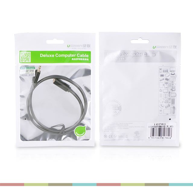 Cáp Kết Nối Âm Thanh 3.5mm Màu Đen Ugreen AV124 Chính Hãng