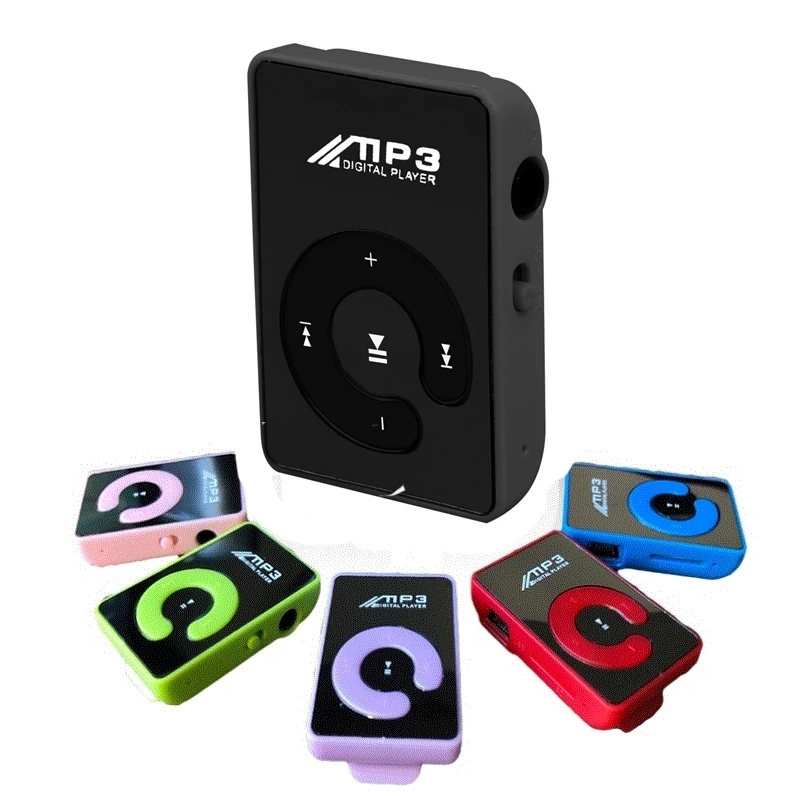 Máy Nghe Nhạc Mp3 Mini Có Kẹp Gắn Gương Và Chức Năng Thẻ Nhớ Tf