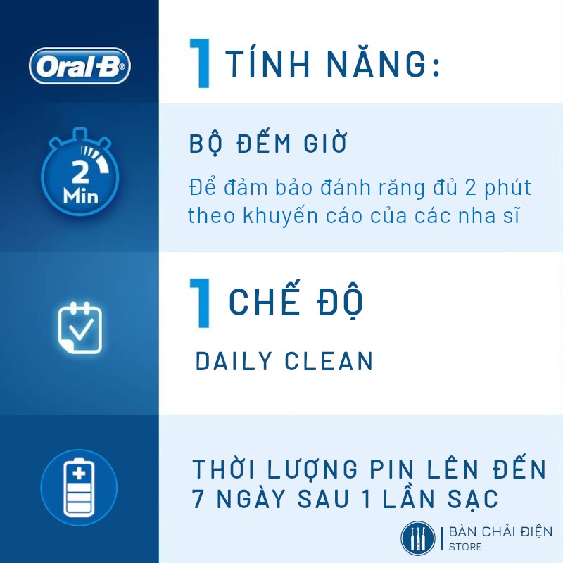 Bàn Chải Đánh Răng Điện Oral-B Vitality 100