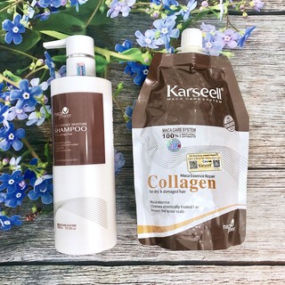 (Chính hãng giá sỉ) Gội ủ Collagen Karseell Maca siêu mượt cho tóc khô hư tổn 500ml