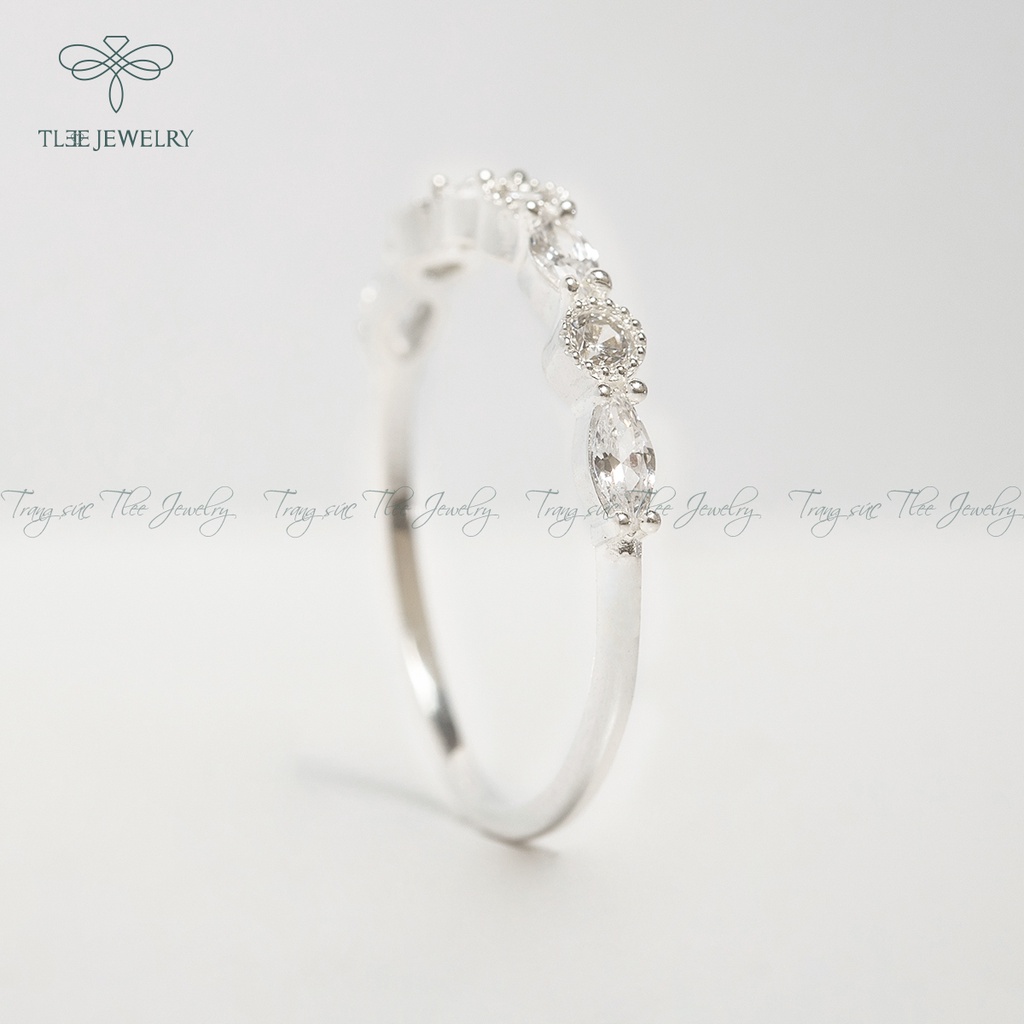 Nhẫn bạc nữ TLEE Gavia nạm đá lấp lánh cao cấp NCJ A0158