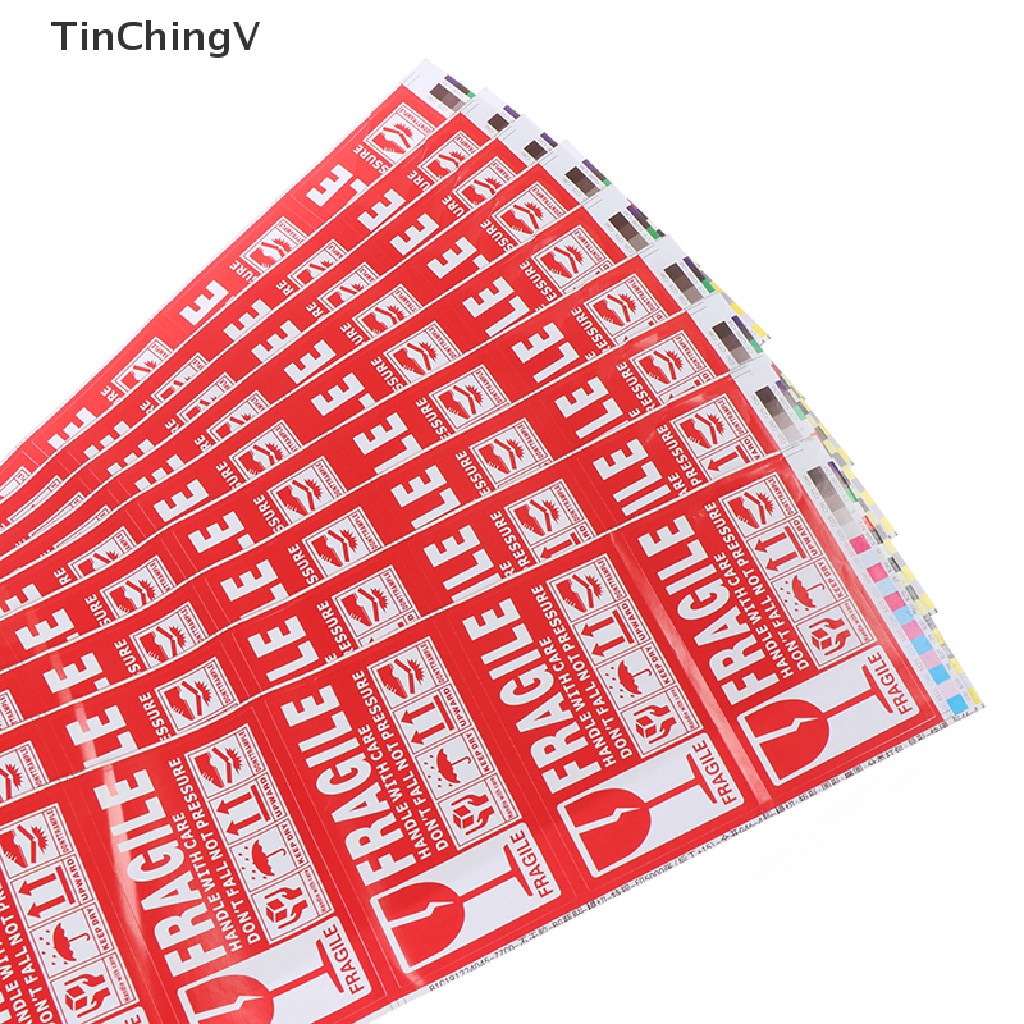 Set 100 Nhãn Dán Cảnh Báo Kích Thước 9cm * 5cm Tiện Dụng