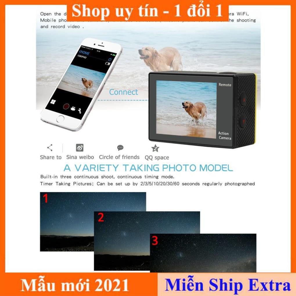 [MÃ SKHREKEN GIẢM 15%] [Video] Camera Hành Trình 4K Ultra HD Wifi Kết Nối Với Điện Thoại Live Stream Eken H9R