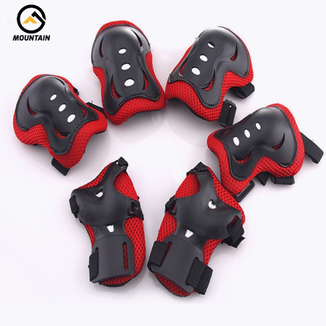 Bộ 6 Miếng Đệm Bảo Vệ Đầu Gối / Khuỷu Tay / Cổ Tay / Đầu Gối An Toàn Cho Bé Khi Chơi Thể Thao