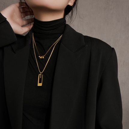 Dây chuyền thép titan dáng dài thời trang