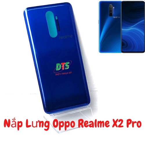 Nắp lưng máy Realme X2 pro màu xanh