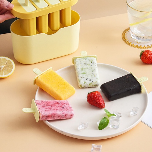 Mô tả sản phẩm Hộp Làm Que Kem 4 Ngăn Cao Cấp Có Kèm Sticker Dễ Thương - Mã KIT001