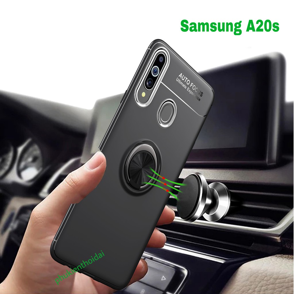 Ốp lưng Samsung A20s  FREESHIP Từ 50k chống sốc giá đỡ kiêm nhẫn Ô tô hiệu Auto Focus cao cấp 1