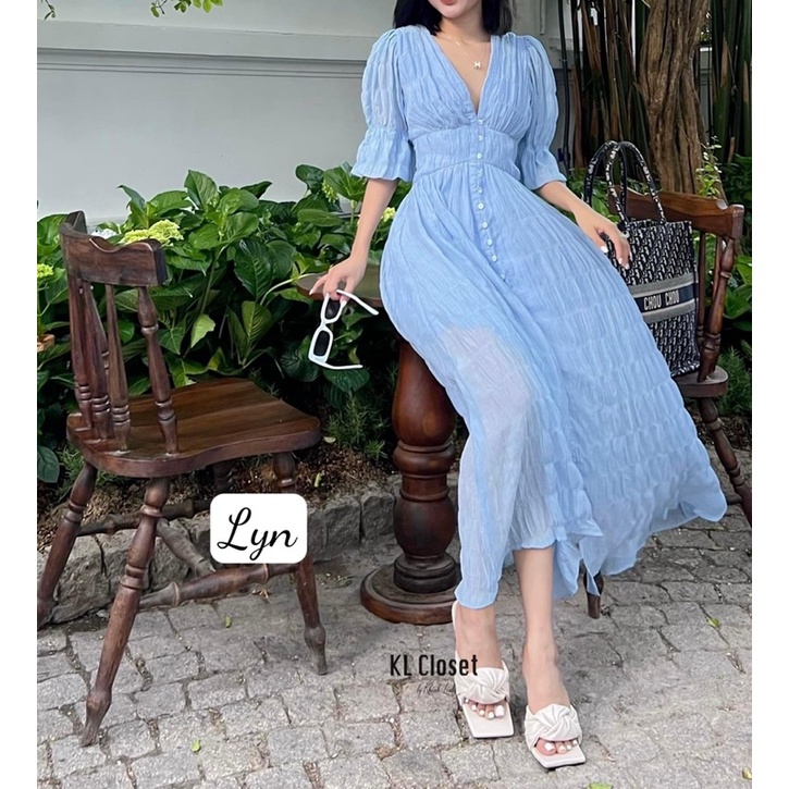 Cloudy Dress - Váy maxi tay bồng