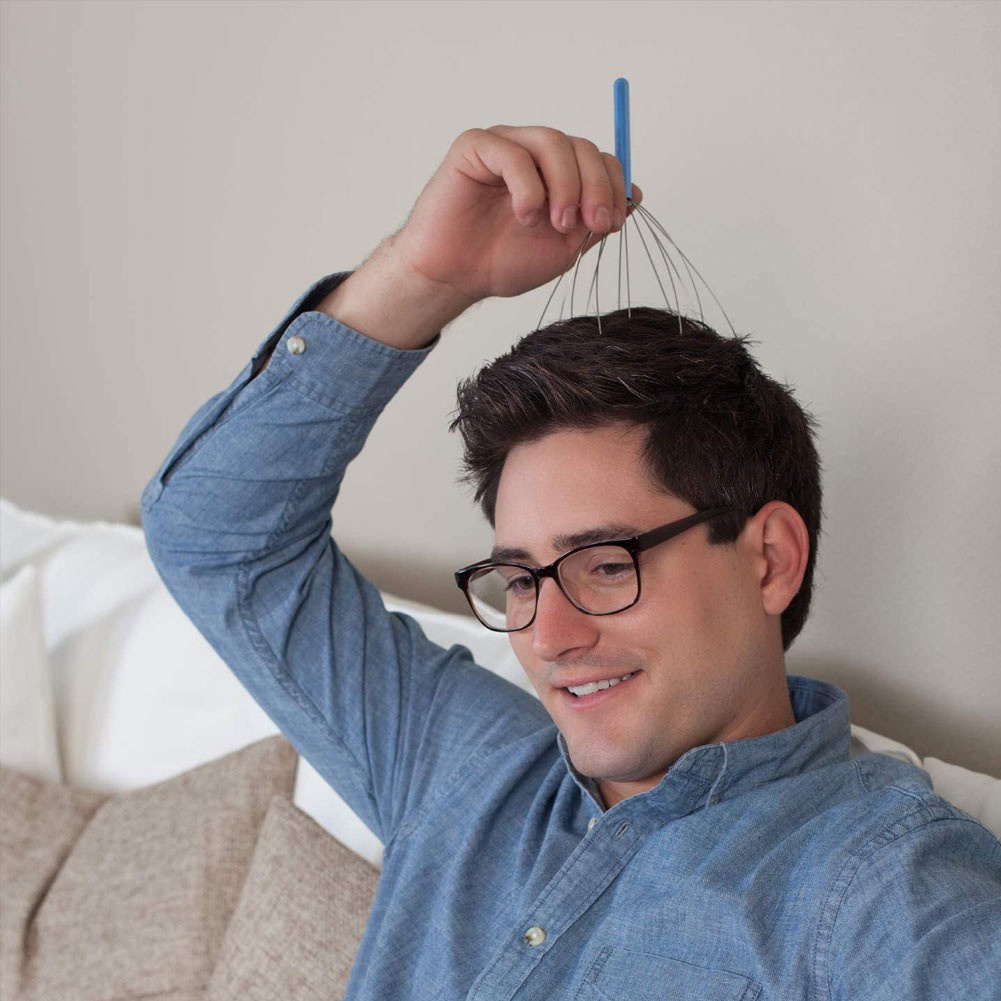 [Hàng mới về] Dụng cụ mát xa da đầu cầm tay bằng thép không gỉ hình bạch tuộc giúp thư giãn khi tắm