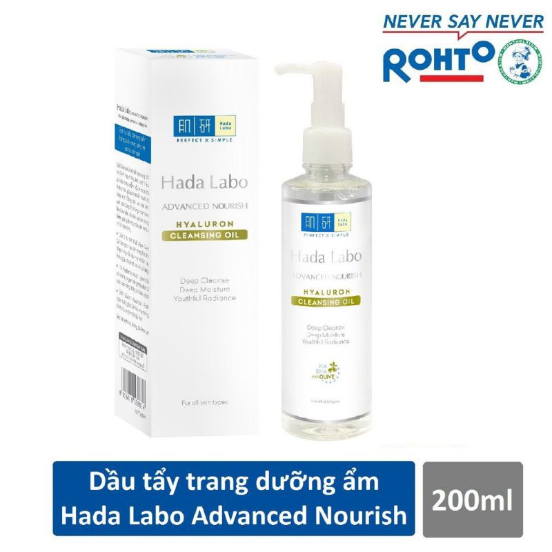 Dầu tẩy trang Hada Labo Advanced Nourish Hyaluron Cleansing Oil 200ml