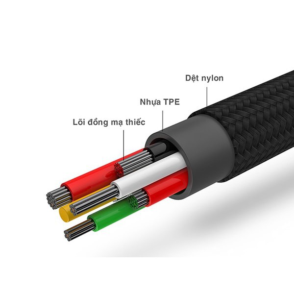 CÁP DÙ SẠC NHANH BAGI 3 ĐẦU ( IN 1 ) - CB-AS12 dài 1.2M