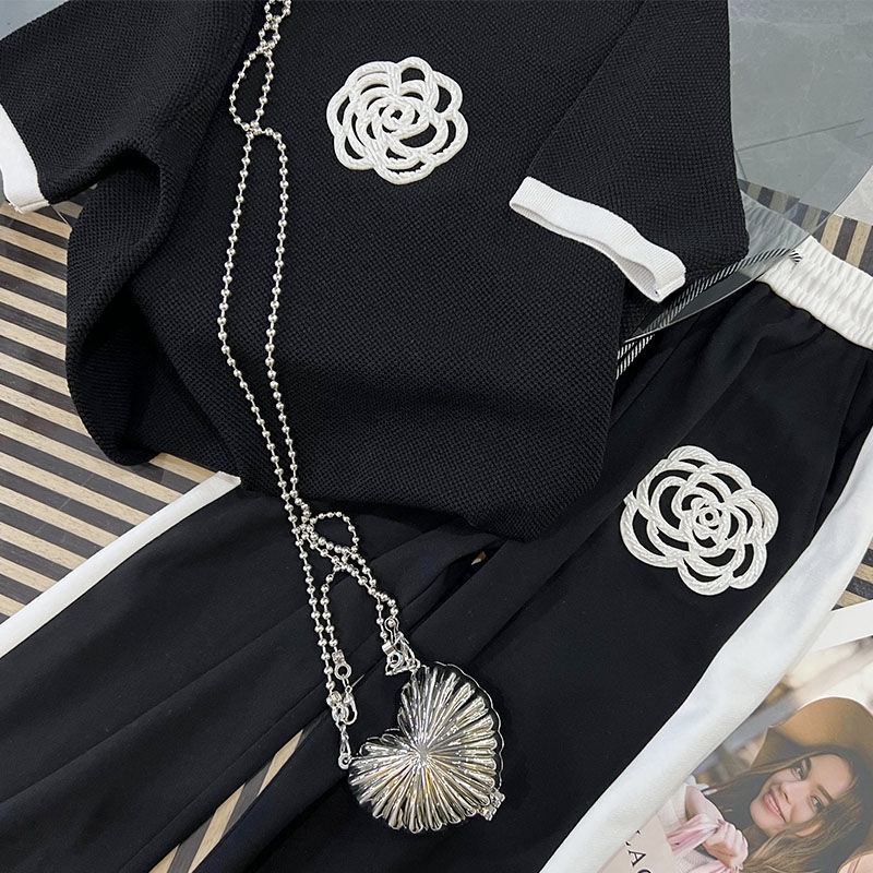 Bộ Áo Thun + Quần Dài Thời Trang Mùa Hè Dành Cho Nữ 2023