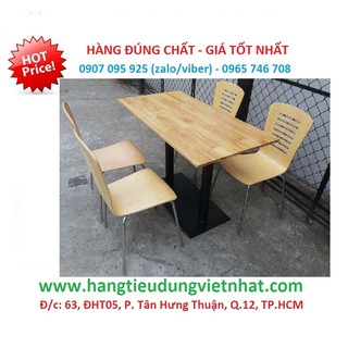 Ghế mặt gỗ uốn chân inox - bền đẹp, chắc chắn, tiện dụng