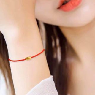 Vòng tay chỉ đỏ hạt gạo 24k