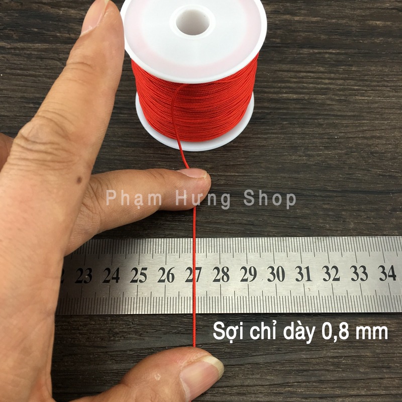 ⚠️ BÁN SỈ ⚠️ 25 màu: Cuộn dây đan vòng handmade 0.8mm loại 1 - hàng tốt TH102